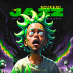 A collage showcasing the music sample pack "Nouveau Jazz" by Sonics Empire.