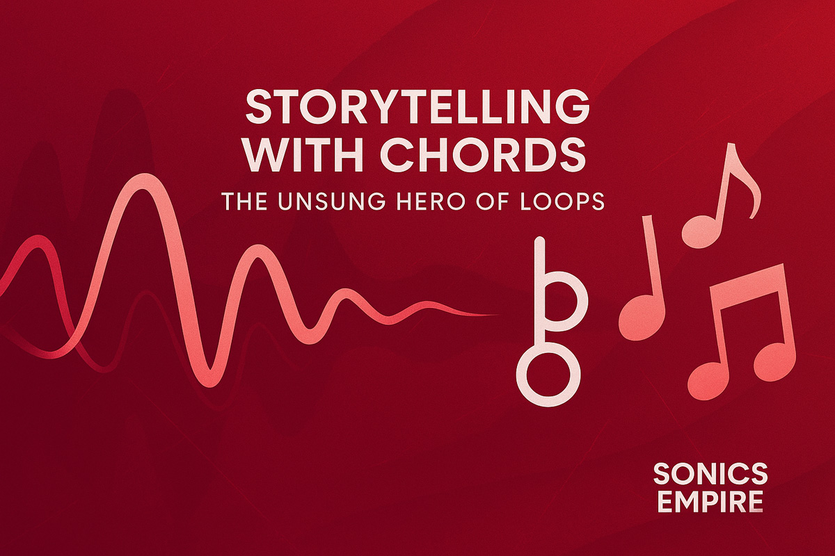 Cover illustration for a tutorial about chord progressions and musical storytelling.
